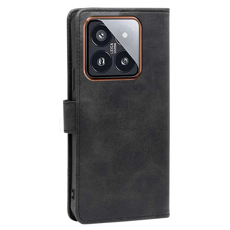 For Xiaomi 14 Pro Case Magnetic Clasp Phone Shell PU Leather Calf Texture Phone Cover