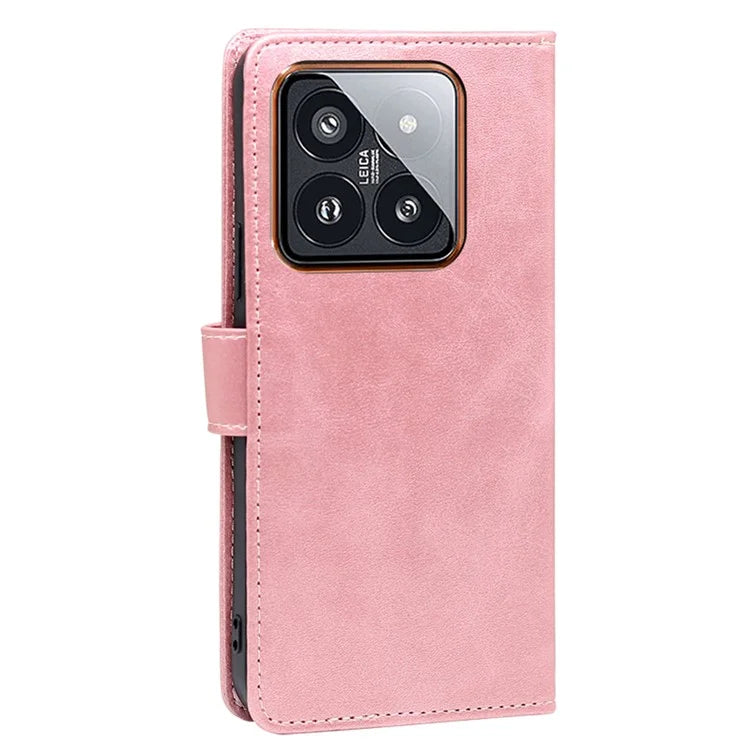 For Xiaomi 14 Pro Case Magnetic Clasp Phone Shell PU Leather Calf Texture Phone Cover