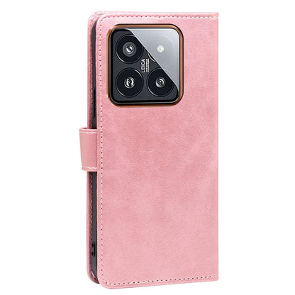 For Xiaomi 14 Pro Case Magnetic Clasp Phone Shell PU Leather Calf Texture Phone Cover