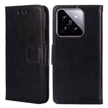 For Xiaomi 14 Case Textured PU Leather Anti-scratch Phone Stand Cover
