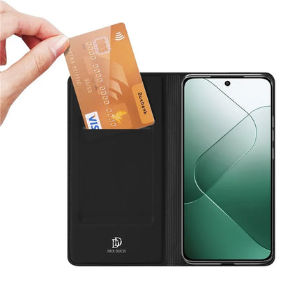 DUX DUCIS Skin Pro Series For Xiaomi 14 Case Card Holder Stand Phone Leather Cover