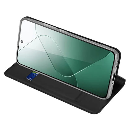 DUX DUCIS Skin Pro Series For Xiaomi 14 Case Card Holder Stand Phone Leather Cover