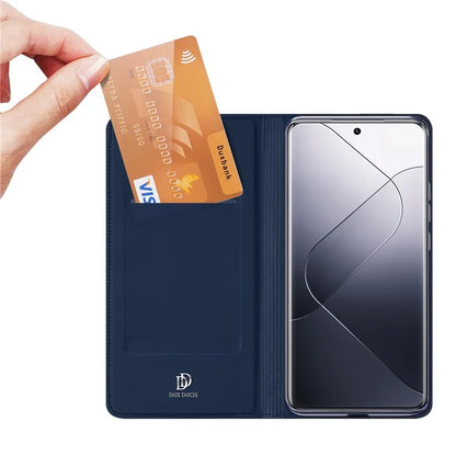 DUX DUCIS Skin Pro Series For Xiaomi 14 Pro Case Leather Phone Cover with Card Slot