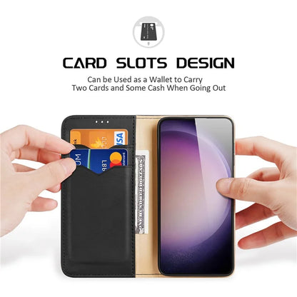 DUX DUCIS Hivo Series for Samsung Galaxy S24 Case Cowhide Leather Stand Phone Wallet Cover