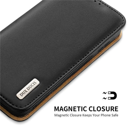 DUX DUCIS Hivo Series for Samsung Galaxy S24 Case Cowhide Leather Stand Phone Wallet Cover