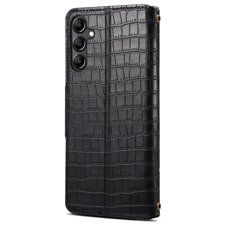 For Samsung Galaxy S23 FE Case Crocodile Texture Stand Full Protection Cover