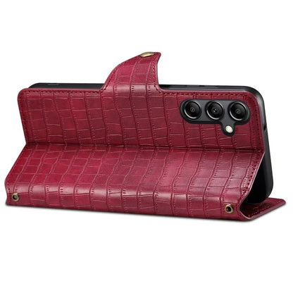 For Samsung Galaxy S23 FE Case Crocodile Texture Stand Full Protection Cover