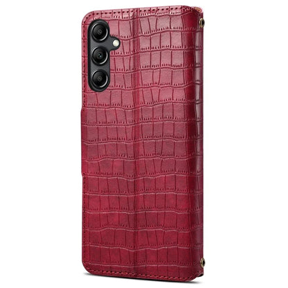 For Samsung Galaxy S23 FE Case Crocodile Texture Stand Full Protection Cover