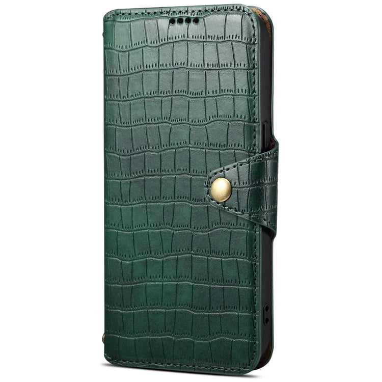For Samsung Galaxy S23 FE Case Crocodile Texture Stand Full Protection Cover