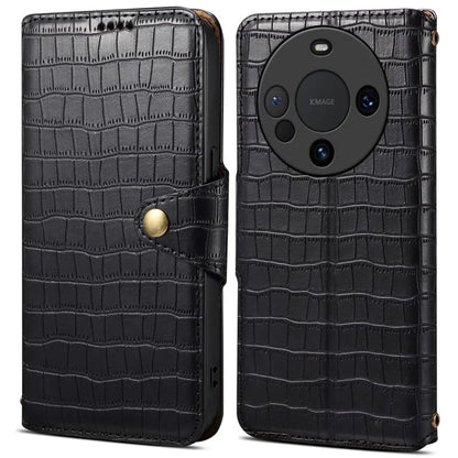 For Huawei Mate 60 Case Crocodile Texture Phone Cover with Wallet Stand