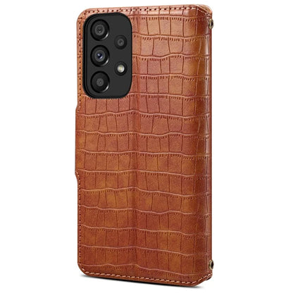 For Samsung Galaxy A33 5G Case Crocodile Texture Wallet Phone Cover