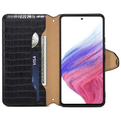 For Samsung Galaxy A33 5G Case Crocodile Texture Wallet Phone Cover