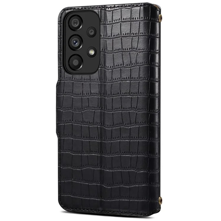 For Samsung Galaxy A33 5G Case Crocodile Texture Wallet Phone Cover
