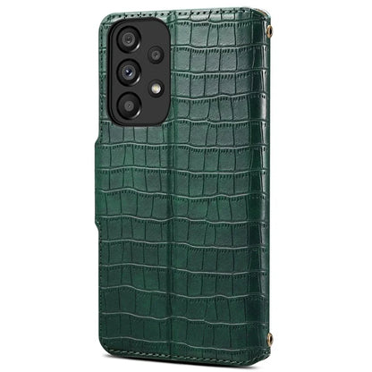 For Samsung Galaxy A33 5G Case Crocodile Texture Wallet Phone Cover