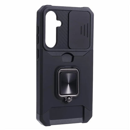 For Samsung Galaxy S24 Case with Slide Camera Cover Kickstand Phone Protector