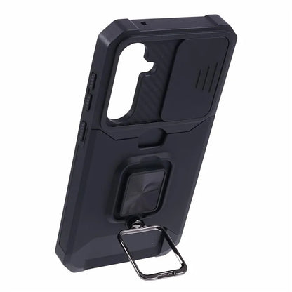 For Samsung Galaxy S24 Case with Slide Camera Cover Kickstand Phone Protector