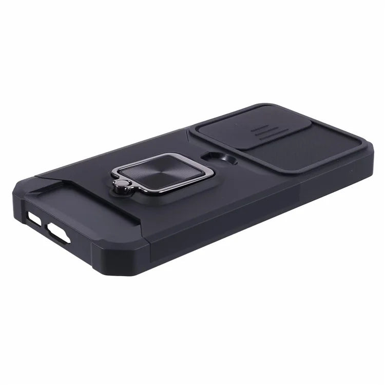 For Samsung Galaxy S24 Case with Slide Camera Cover Kickstand Phone Protector
