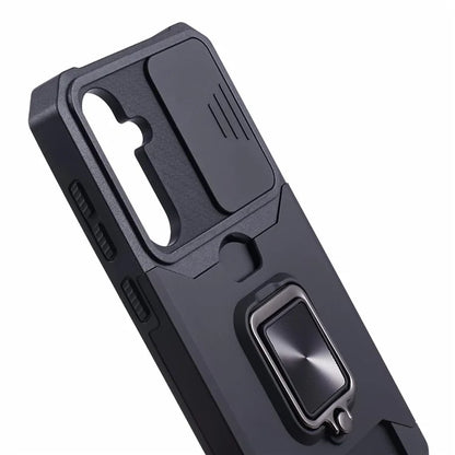 For Samsung Galaxy S24 Case with Slide Camera Cover Kickstand Phone Protector