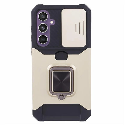 For Samsung Galaxy S24 Case with Slide Camera Cover Kickstand Phone Protector