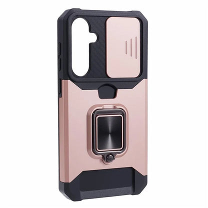 For Samsung Galaxy S24 Case with Slide Camera Cover Kickstand Phone Protector