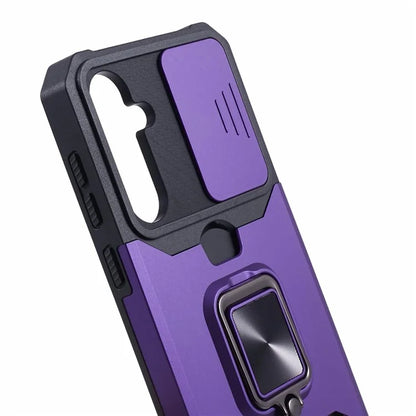 For Samsung Galaxy S24 Case with Slide Camera Cover Kickstand Phone Protector