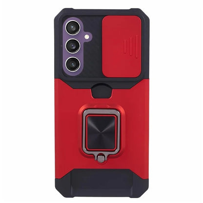 For Samsung Galaxy S24 Case with Slide Camera Cover Kickstand Phone Protector