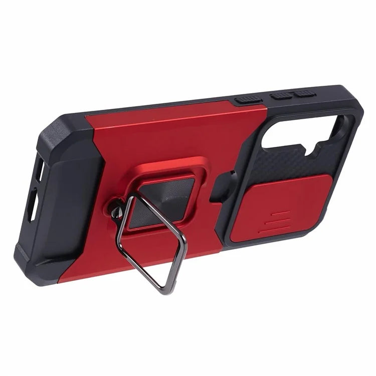 For Samsung Galaxy S24 Case with Slide Camera Cover Kickstand Phone Protector