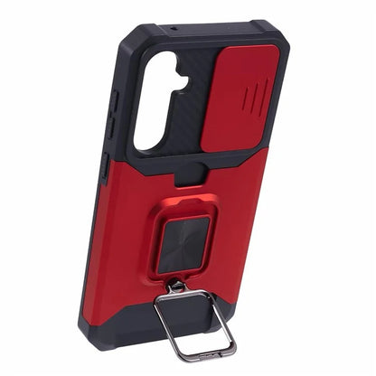 For Samsung Galaxy S24 Case with Slide Camera Cover Kickstand Phone Protector