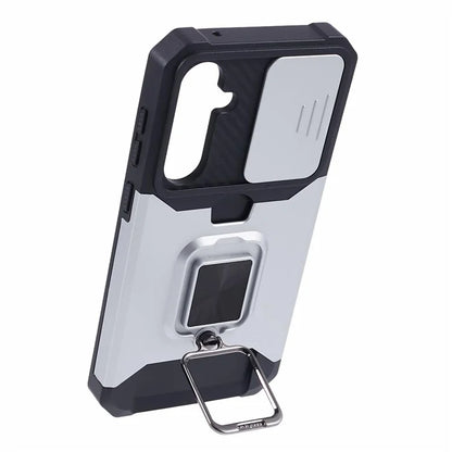 For Samsung Galaxy S24 Case with Slide Camera Cover Kickstand Phone Protector