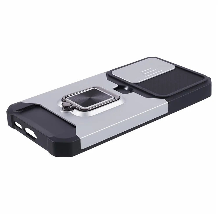 For Samsung Galaxy S24 Case with Slide Camera Cover Kickstand Phone Protector