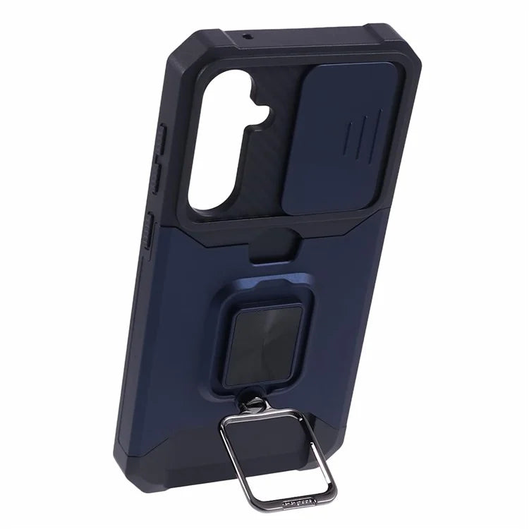 For Samsung Galaxy S24 Case with Slide Camera Cover Kickstand Phone Protector