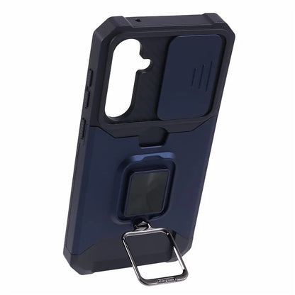For Samsung Galaxy S24 Case with Slide Camera Cover Kickstand Phone Protector