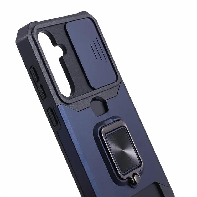 For Samsung Galaxy S24 Case with Slide Camera Cover Kickstand Phone Protector