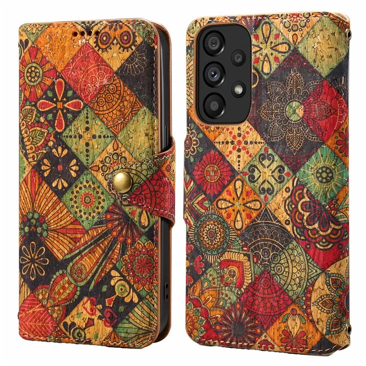 For Samsung Galaxy A53 5G Case Flower Printing PU Leather Foldable Stand Phone Cover