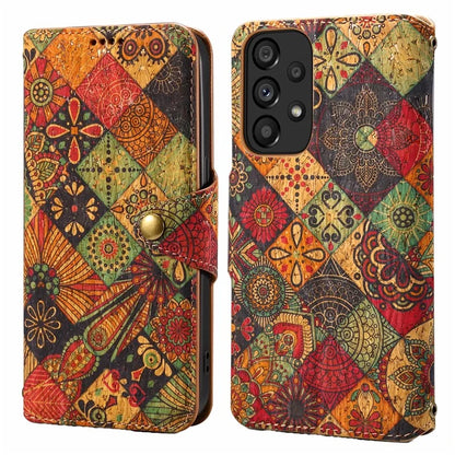 For Samsung Galaxy A53 5G Case Flower Printing PU Leather Foldable Stand Phone Cover