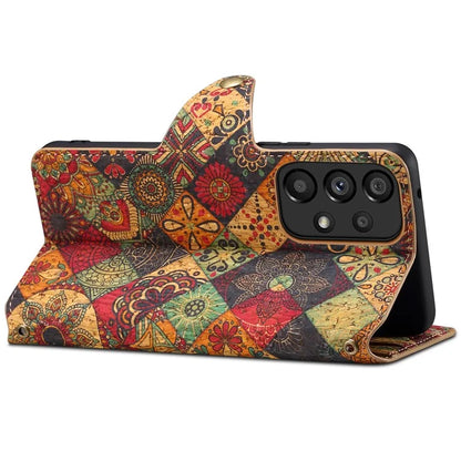 For Samsung Galaxy A53 5G Case Flower Printing PU Leather Foldable Stand Phone Cover