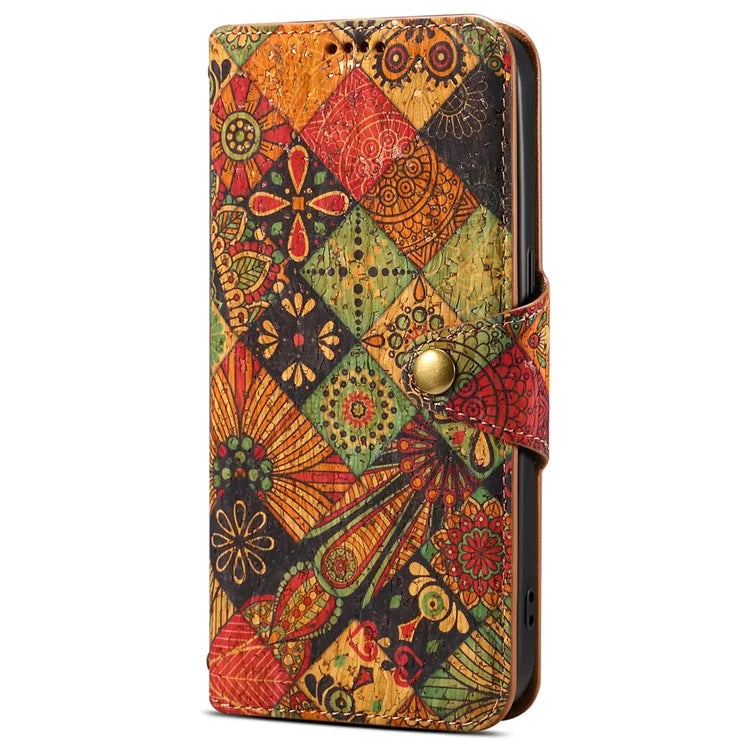 For Samsung Galaxy A14 4G / 5G Case Flower Printing Horizontal Stand PU Leather Phone Cover