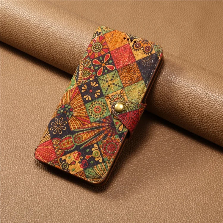 For Samsung Galaxy A14 4G / 5G Case Flower Printing Horizontal Stand PU Leather Phone Cover