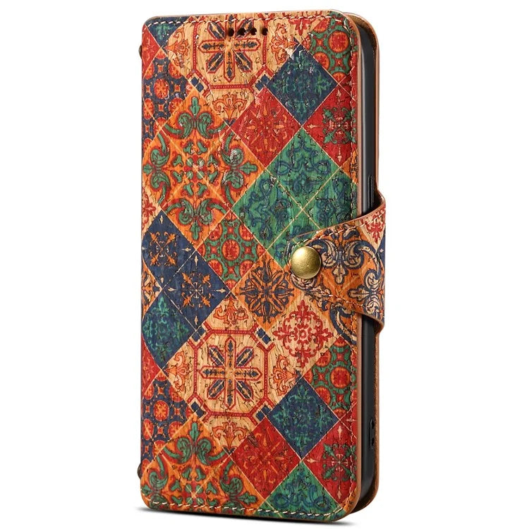 For Samsung Galaxy A14 4G / 5G Case Flower Printing Horizontal Stand PU Leather Phone Cover