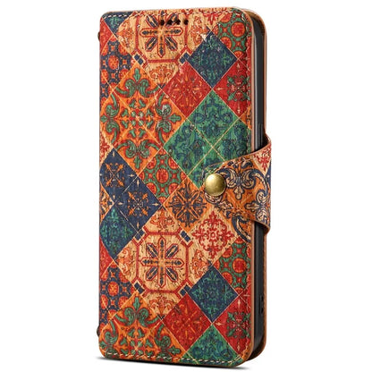 For Samsung Galaxy A14 4G / 5G Case Flower Printing Horizontal Stand PU Leather Phone Cover