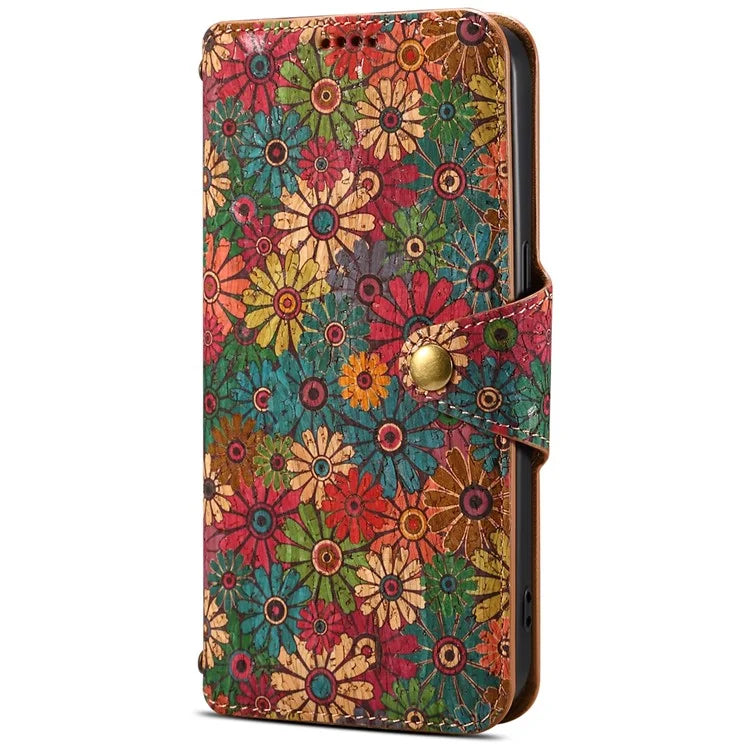 For Huawei Mate 60 Pro Case Flower Printing PU Leather Shockproof Phone Cover