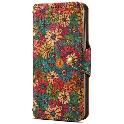 For Huawei Mate 60 Pro+ Case Flower Printing Folio Flip PU Leather Phone Cover