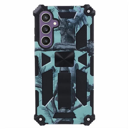 For Samsung Galaxy S23 FE Case Camouflage Kickstand Anti-drop Phone Cover