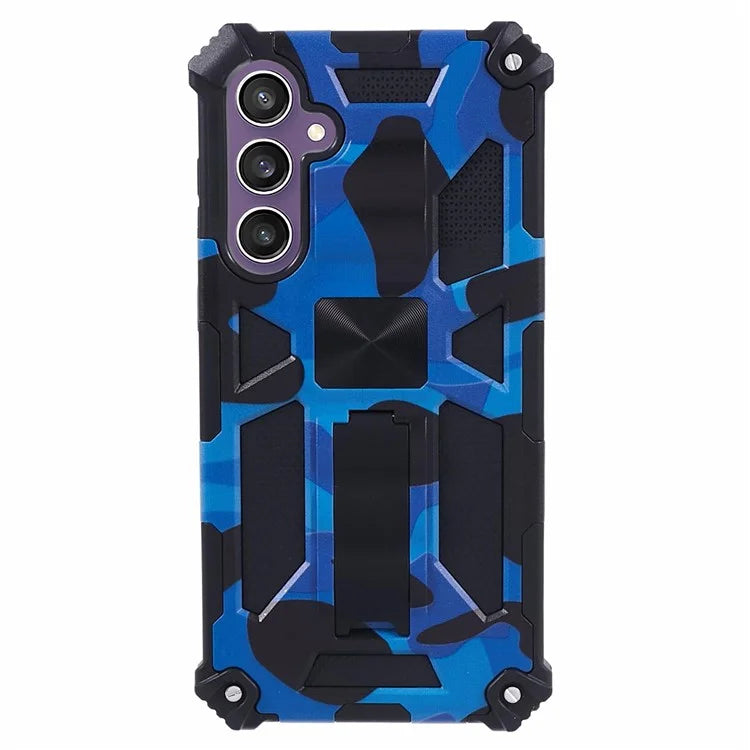 For Samsung Galaxy S23 FE Case Camouflage Kickstand Anti-drop Phone Cover