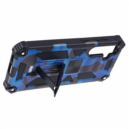 For Samsung Galaxy S23 FE Case Camouflage Kickstand Anti-drop Phone Cover