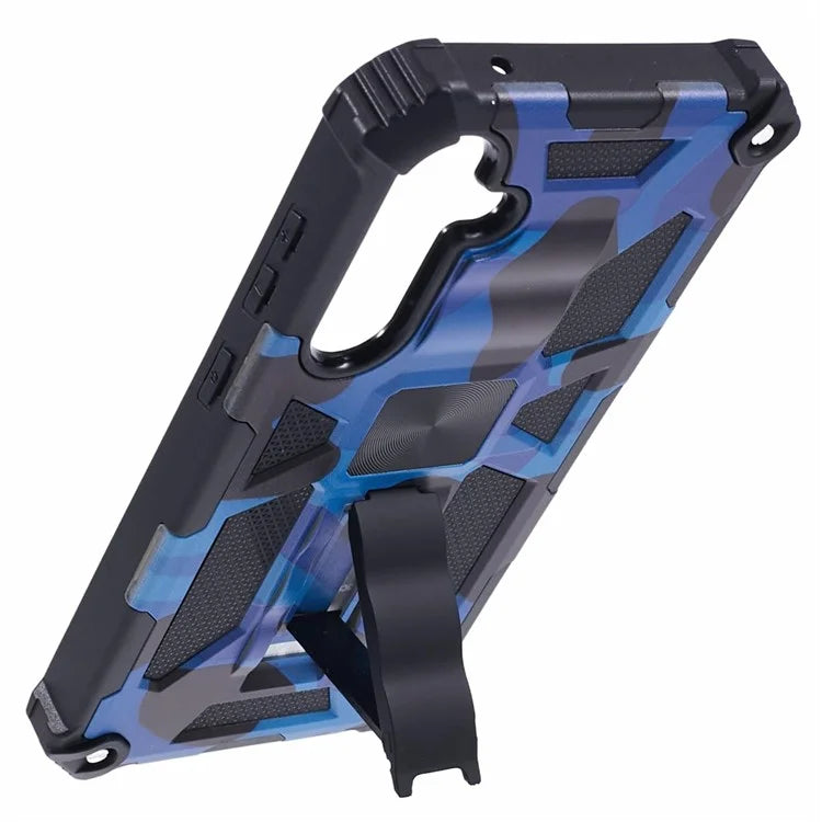 For Samsung Galaxy S23 FE Case Camouflage Kickstand Anti-drop Phone Cover