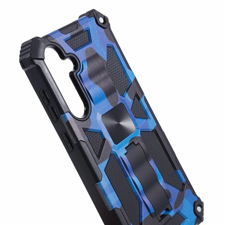 For Samsung Galaxy S23 FE Case Camouflage Kickstand Anti-drop Phone Cover