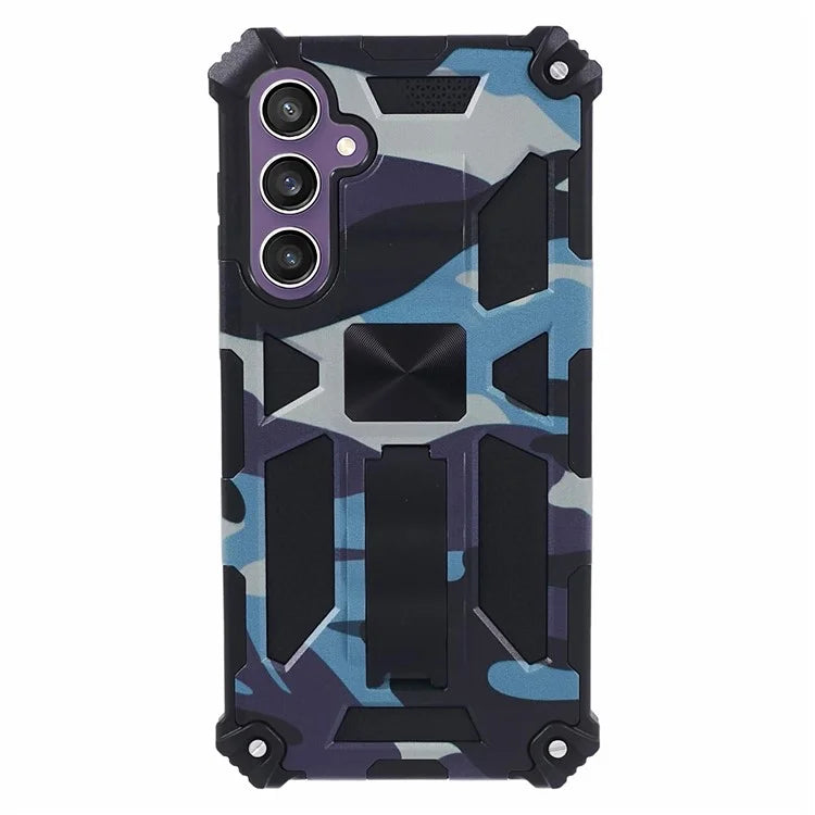 For Samsung Galaxy S23 FE Case Camouflage Kickstand Anti-drop Phone Cover