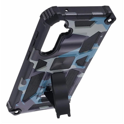 For Samsung Galaxy S23 FE Case Camouflage Kickstand Anti-drop Phone Cover