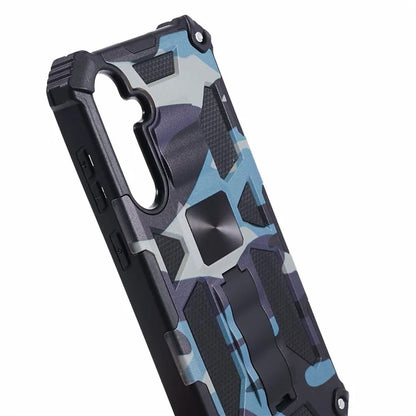 For Samsung Galaxy S23 FE Case Camouflage Kickstand Anti-drop Phone Cover